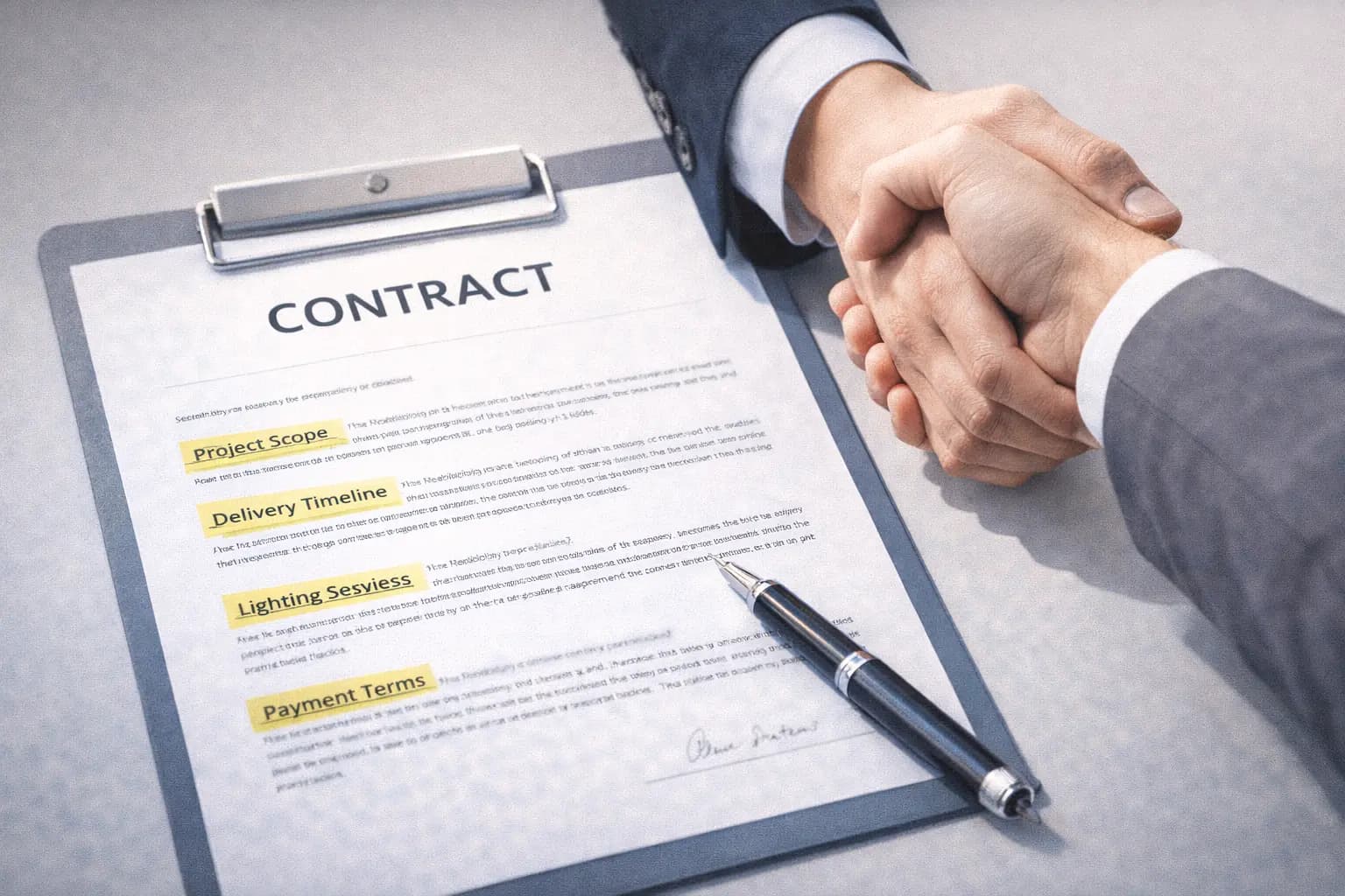 Clear Contracts and Terms in 3D Visualization Projects